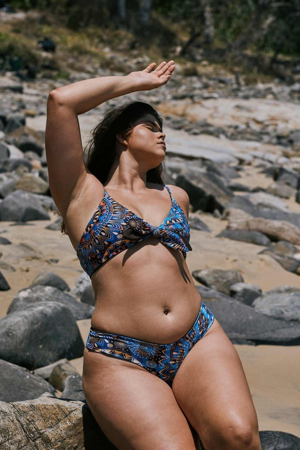 Sundial Me Up Blue Performance - Bralette Bikini Top