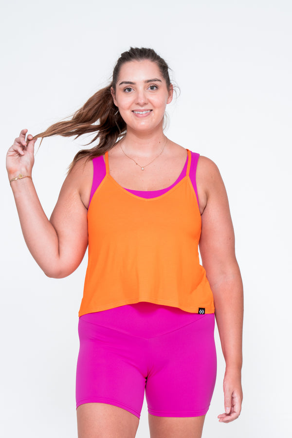 Orange Slinky To Touch - Cropped Singlet