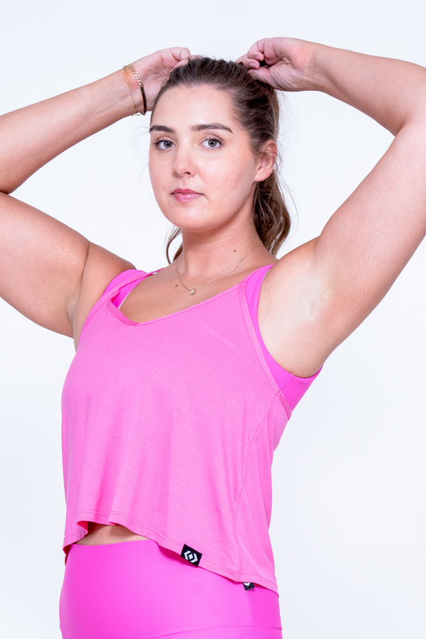 Pink Slinky To Touch - Cropped Singlet