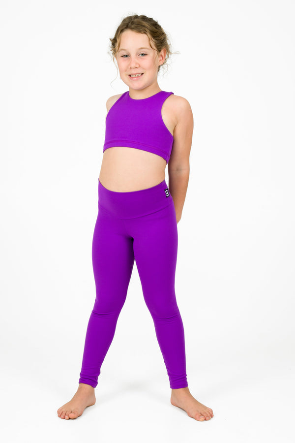Purple Body Contouring - Kids Leggings
