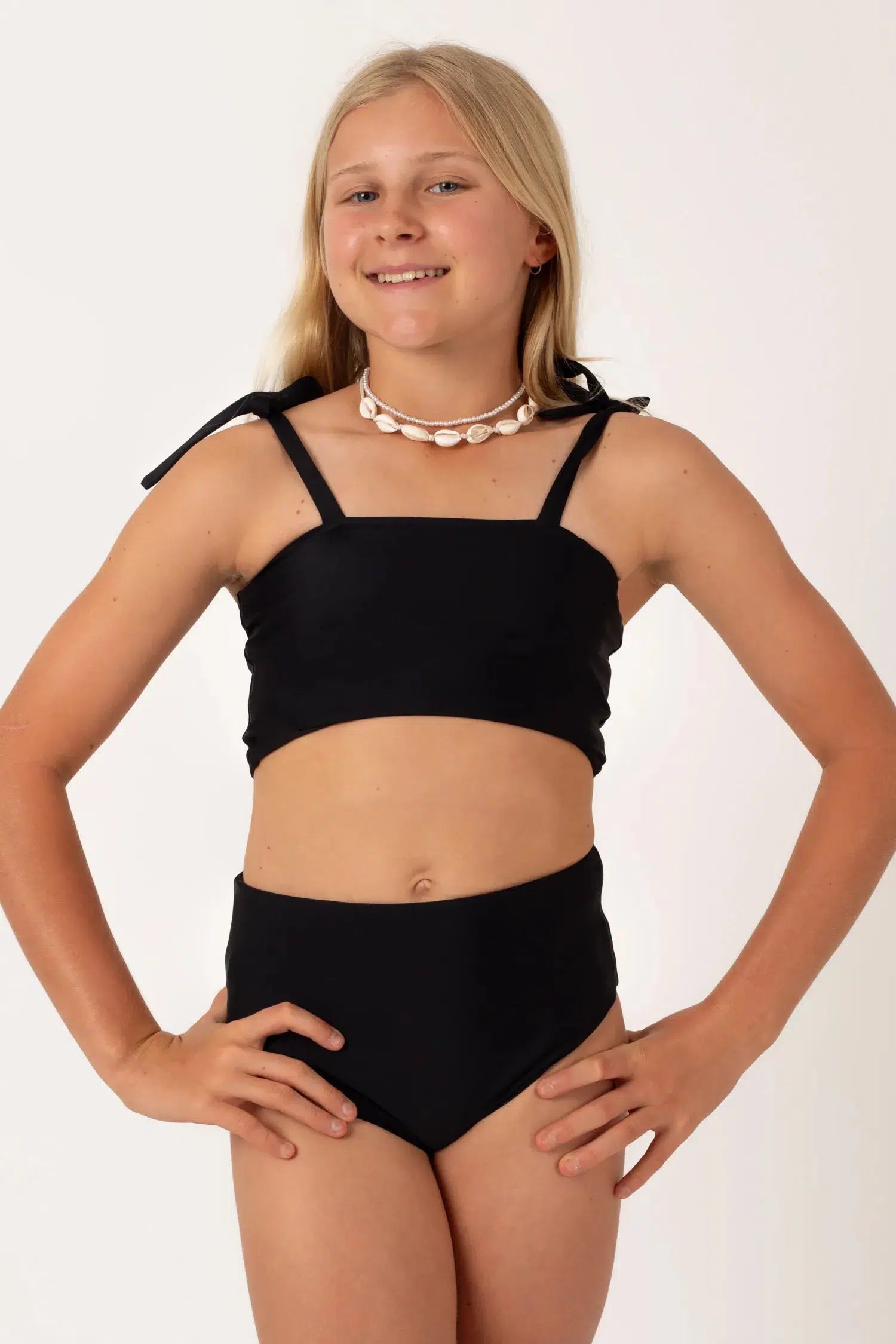 Black w Black Kids Bikini Bottom Swimwear Australia Exoticathletica