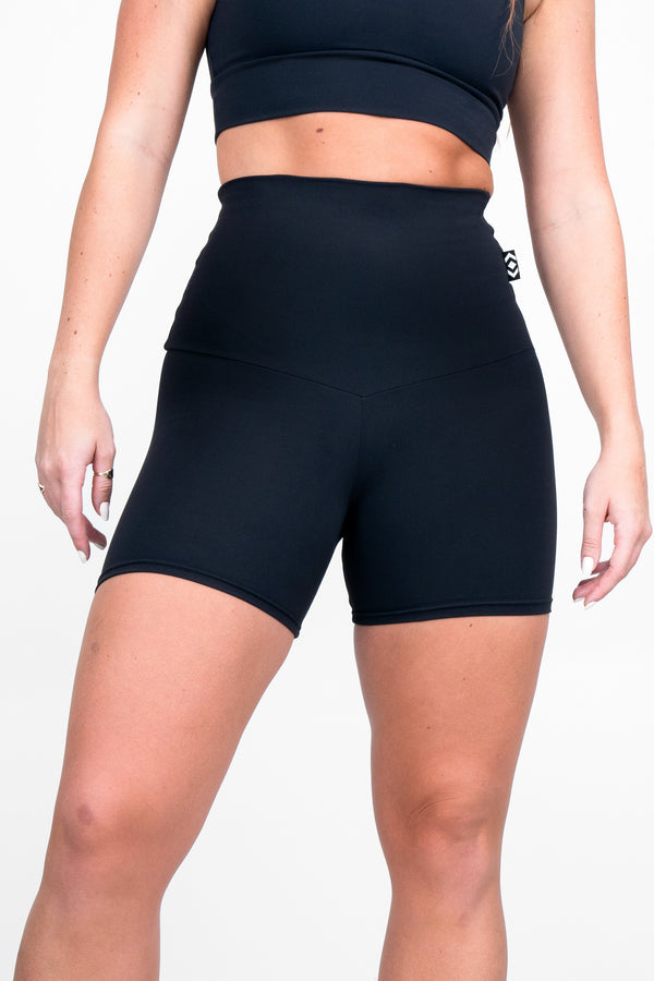 Black Body Contouring - Extra High Waisted Booty Shorts