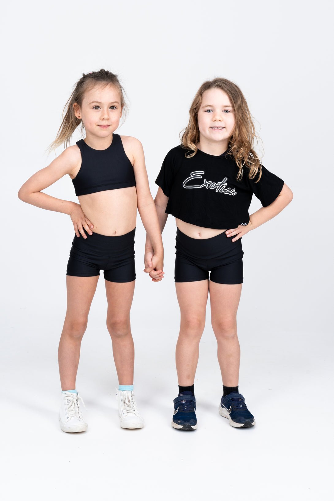 Black Slinky To Touch - Kids Exotica Cropped Tee - Exoticathletica