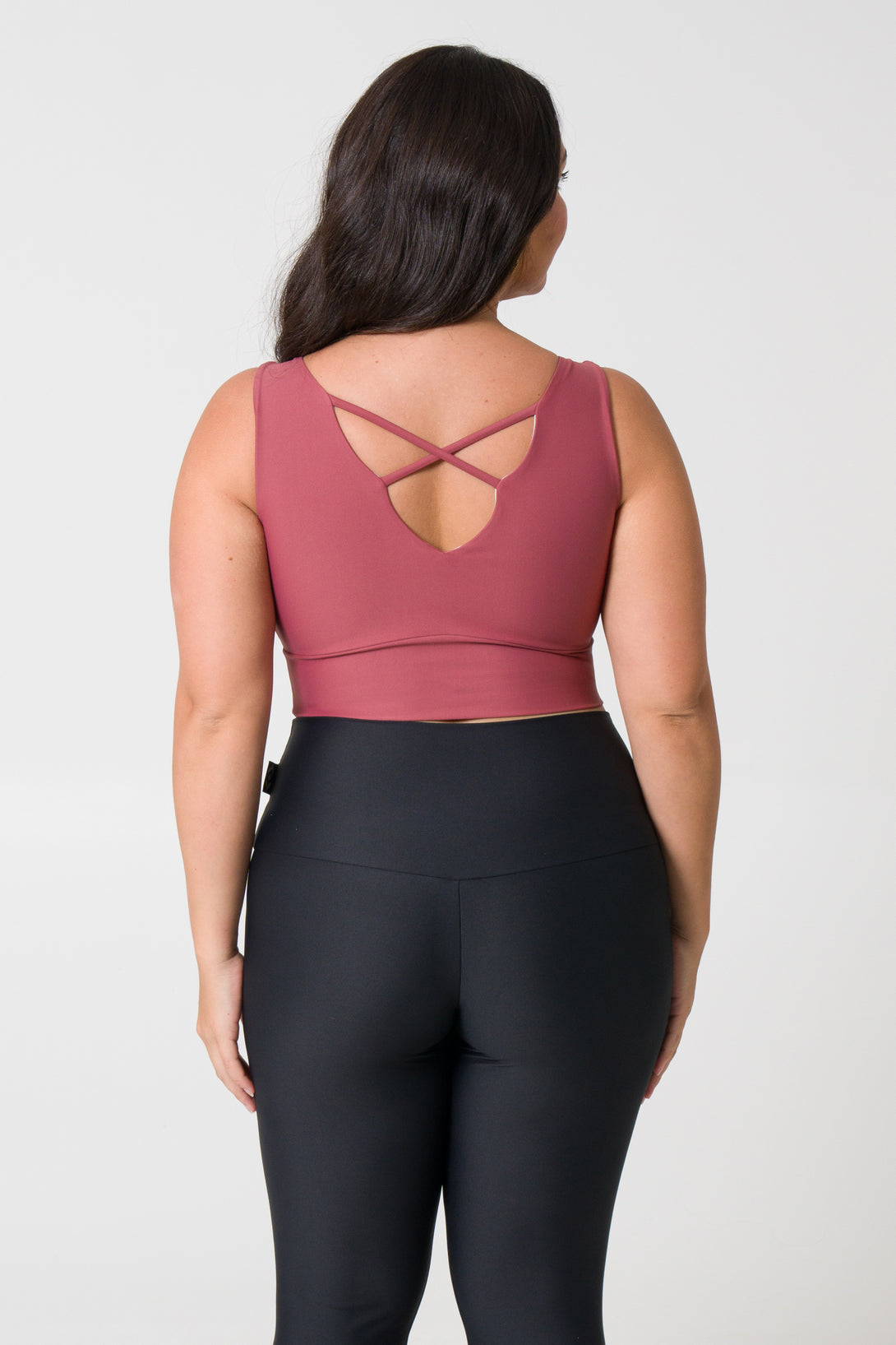 Blush reversible comfort crop top, designed for active women who seek both functionality and fashion.
