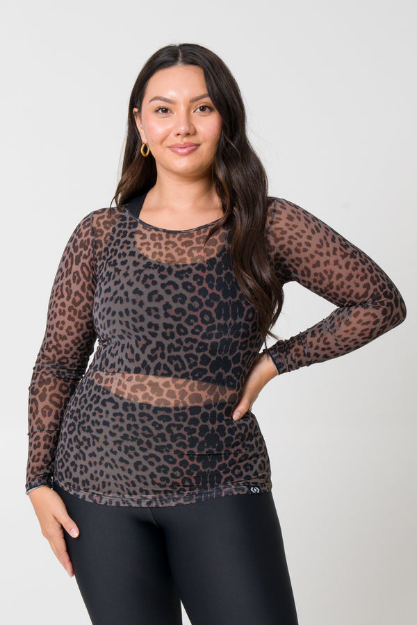 Chocolate Swag Net - Fitted Long Sleeve Tee