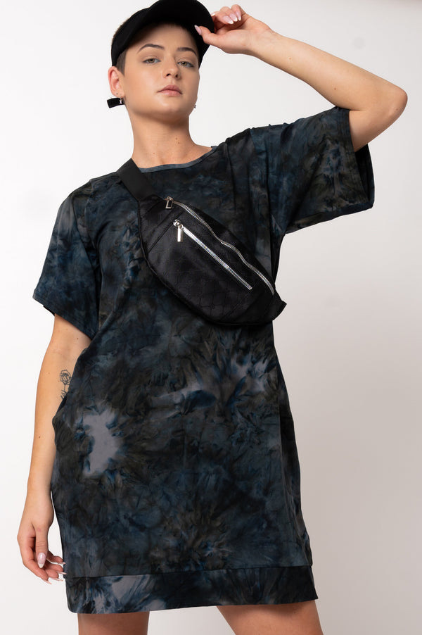 Dark and Moody Tie Dye Soft To Touch - Lazy Girl Dress Tee