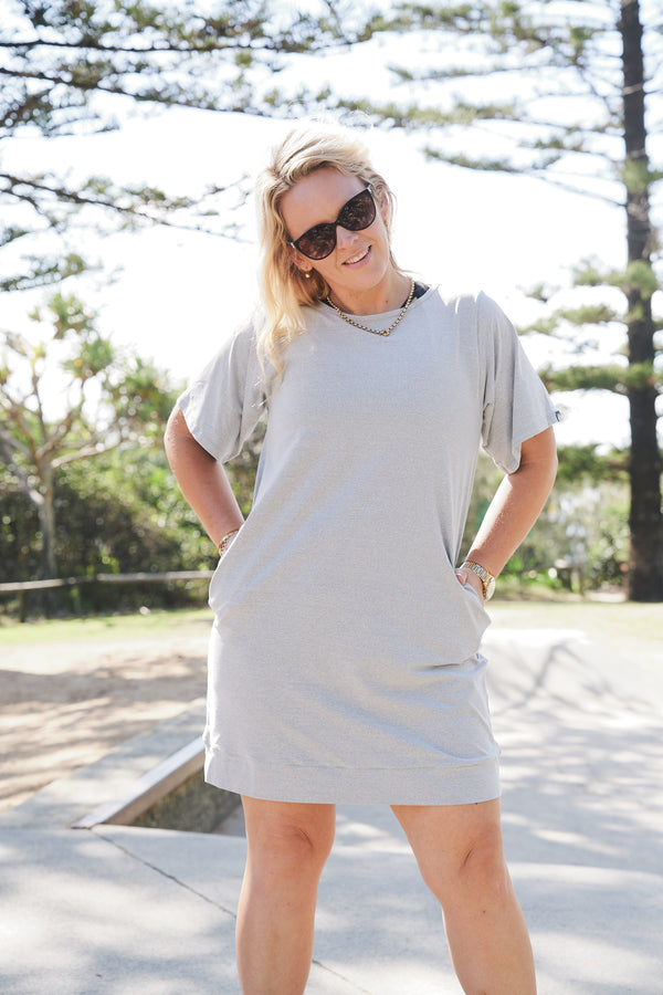 Heather Grey Soft To Touch - Lazy Girl Dress Tee