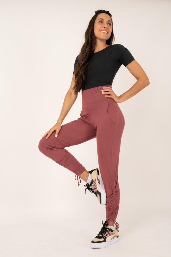 Dark Blush Soft To Touch - Jogger Long Tie Sided W/ Pockets