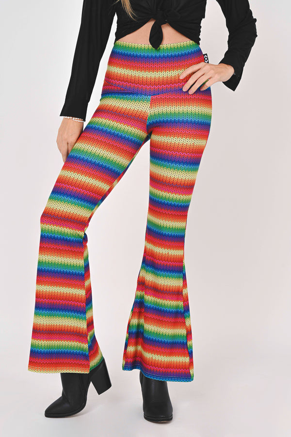 Rainbow Sweater Soft To Touch - High Waisted Bells