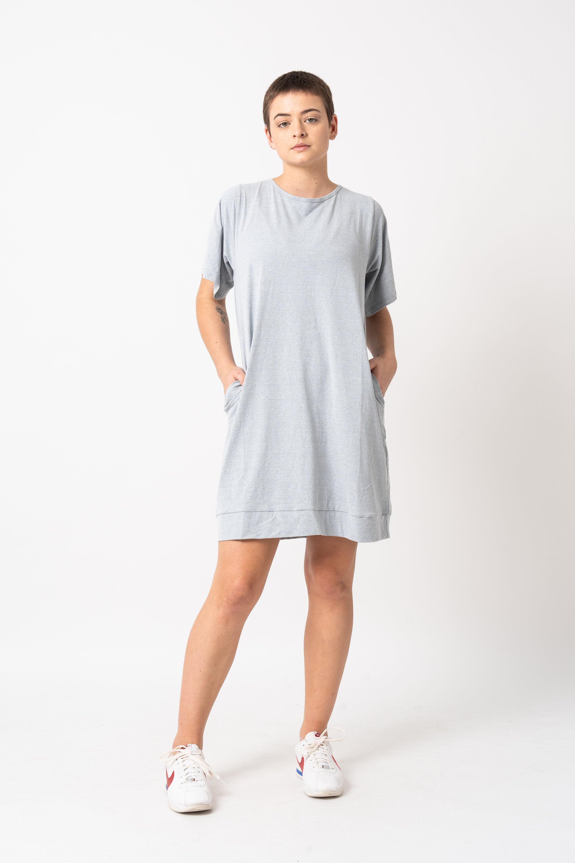 Heather Grey | Lazy Girl Dress Tee | Soft To Touch – Exoticathletica