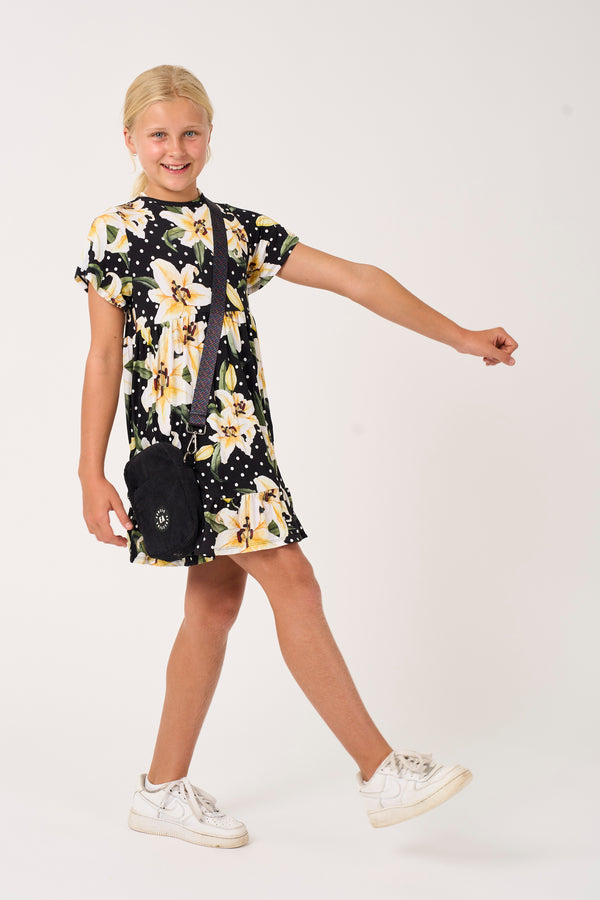 Island Fever Slinky To Touch - Kids Baby Doll Tiered Mini Dress