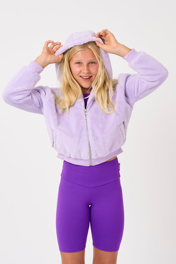 Pastel Purple Faux Fur - Kids Floofy Jacket