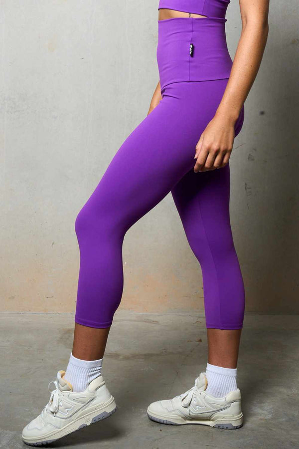 Purple Body Contouring - Extra High Waisted Capri Leggings