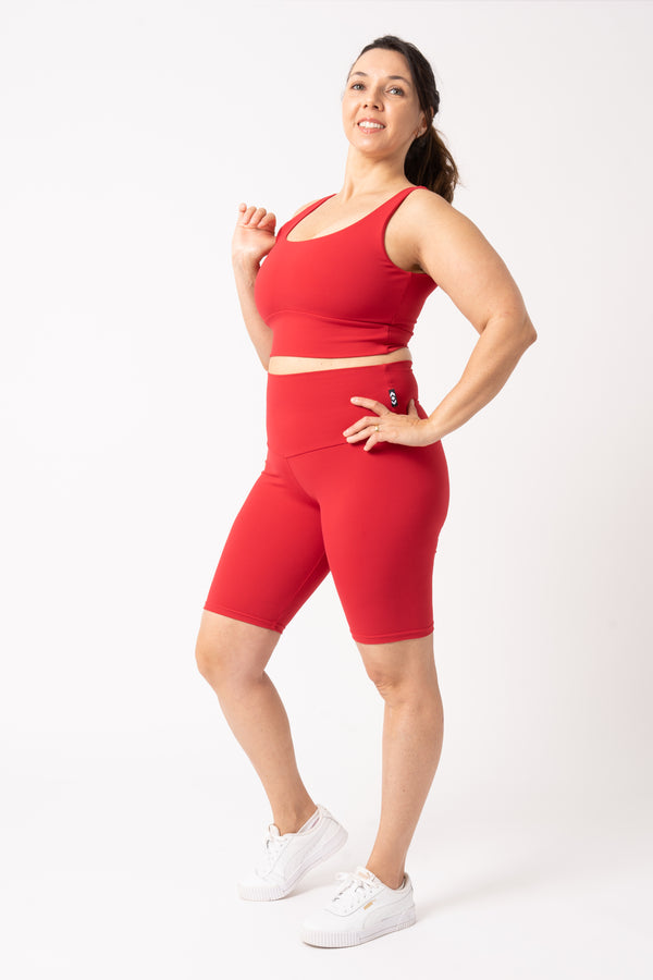 Red Body Contouring - T Back Comfort Crop Top