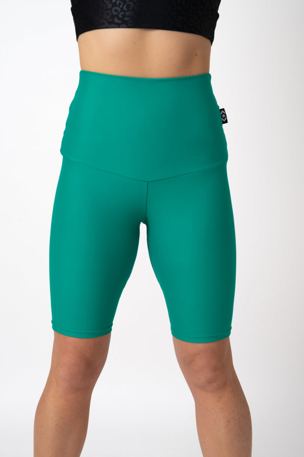 Seafoam Green Performance - Extra High Waisted Long Shorts
