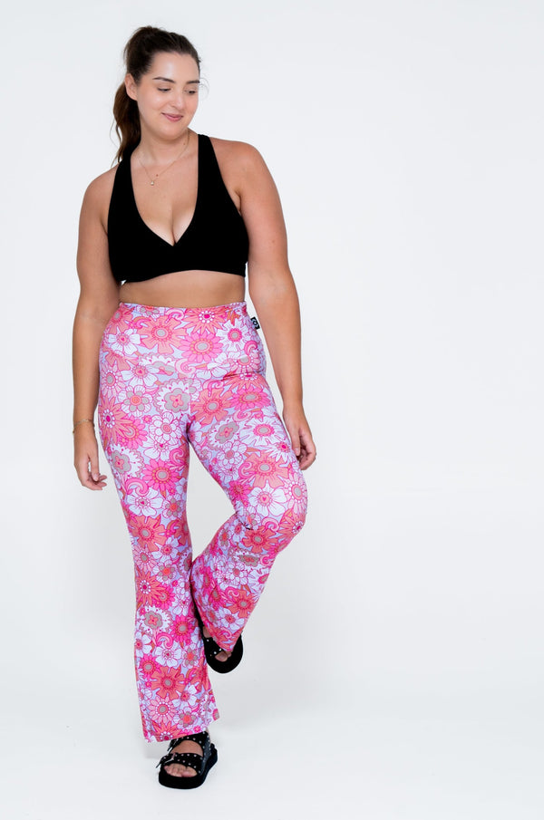 Serendipity Pink Soft To Touch - High Waisted Bootleg Pant