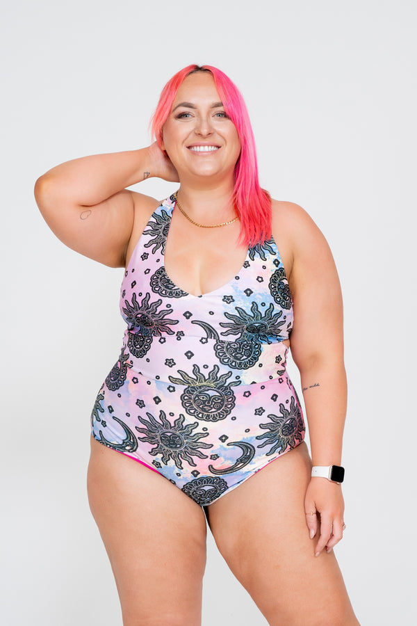 Solar Sister Performance - Deep V One Piece W/ Extra Coverage Bottoms
