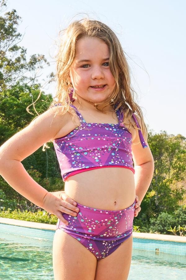 Trance Purple Performance - Kids Bikini Top