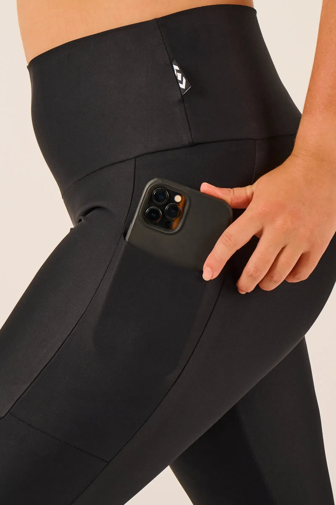 Performance Panel Pocket High Waisted Capri Leggings - Black-Activewear-Exoticathletica