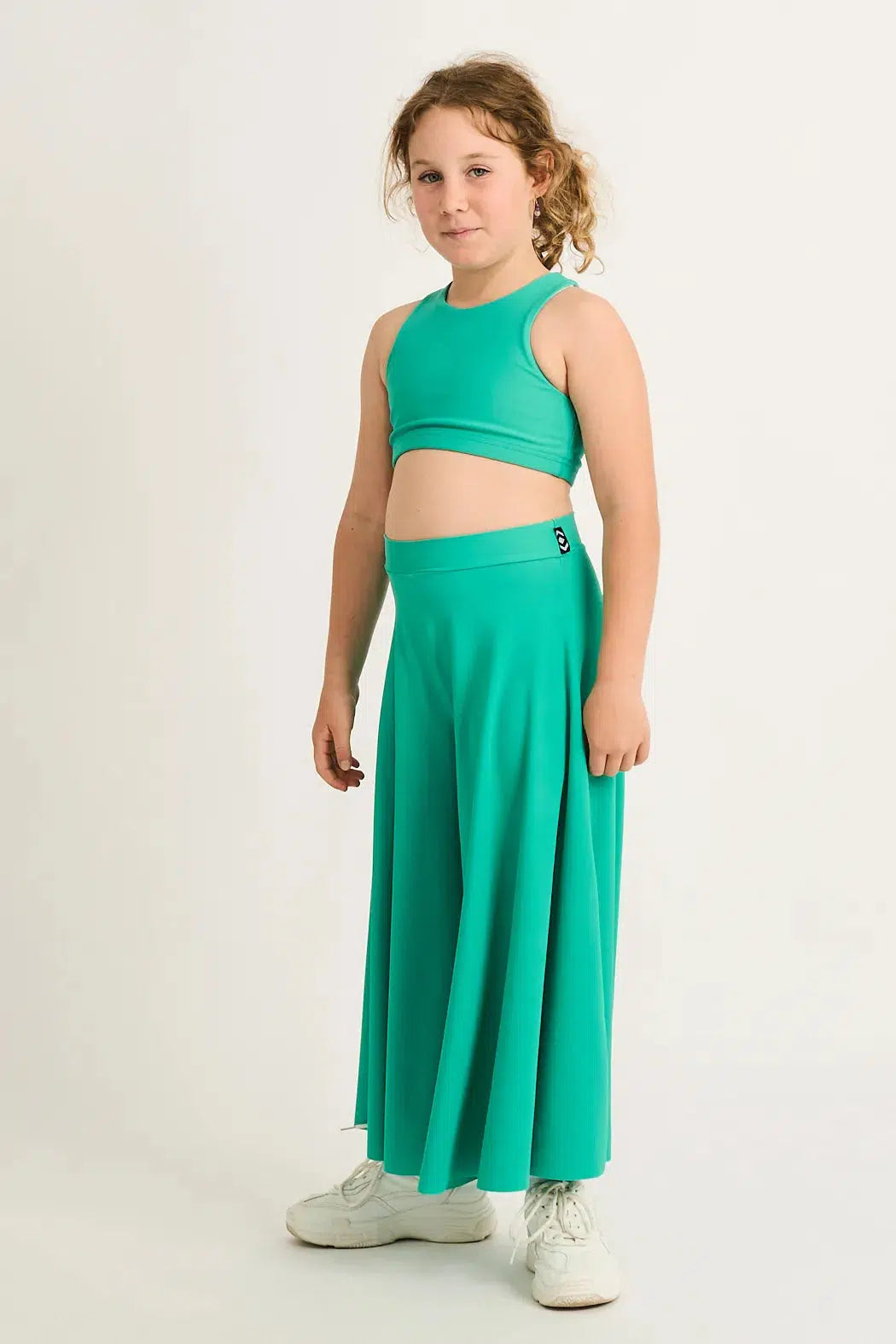 Silky Kids Palazzo Pant - Jade-Activewear-Exoticathletica