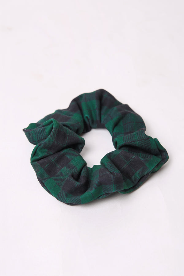 Check Me Out Green Double Brushed Performance - Scrunchie