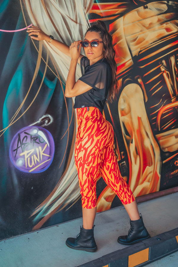 Gogo Getter Orange Soft To Touch - Jogger Capris W/ Pockets