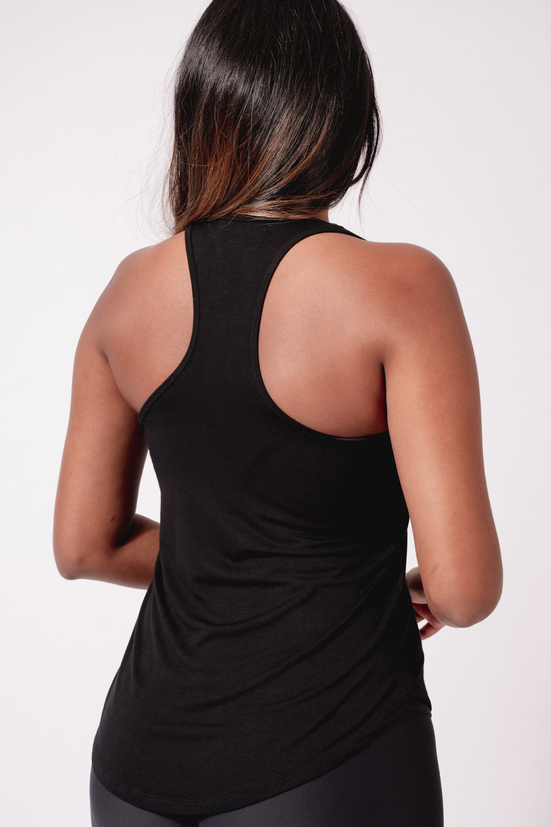 (R2W) Black Slinky To Touch - Racer Back Tank Top - Exoticathletica